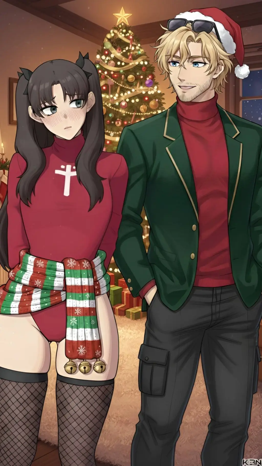 ai character: Christmas With Dad background