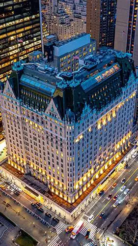 ai character: The Plaza Hotel background