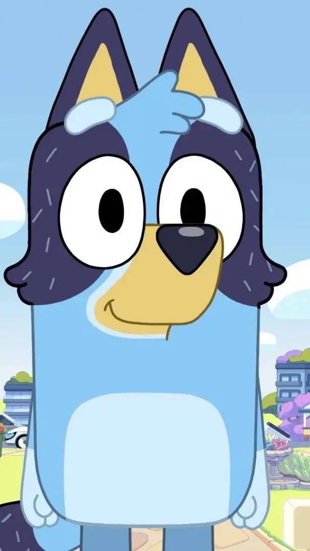 ai character: (bluey grown up)  background
