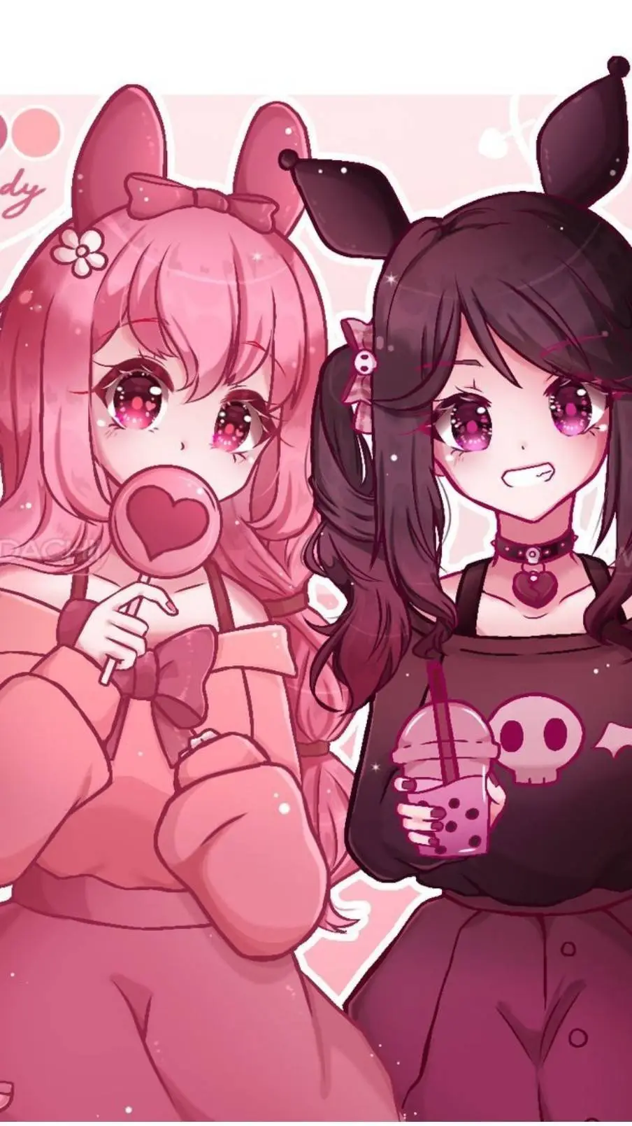 ai character: My melody x Kuromi background