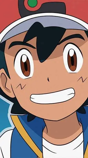ai character: ash ketchum  background