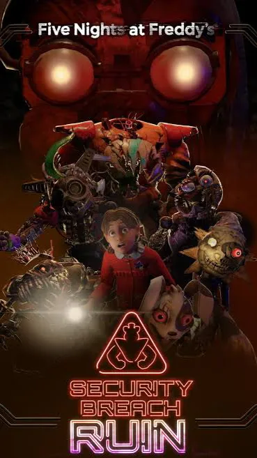ai character: Fnaf sb: ruin background
