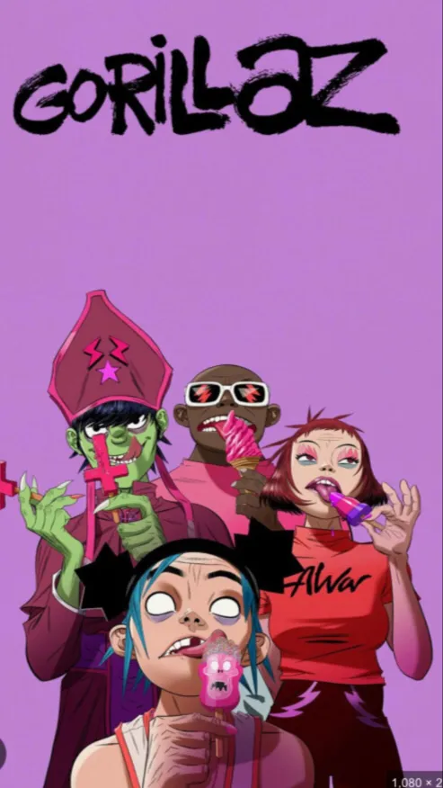 ai character: Gorillaz  background