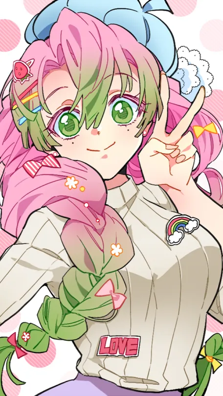 ai character: Mitsuri Kanroji background