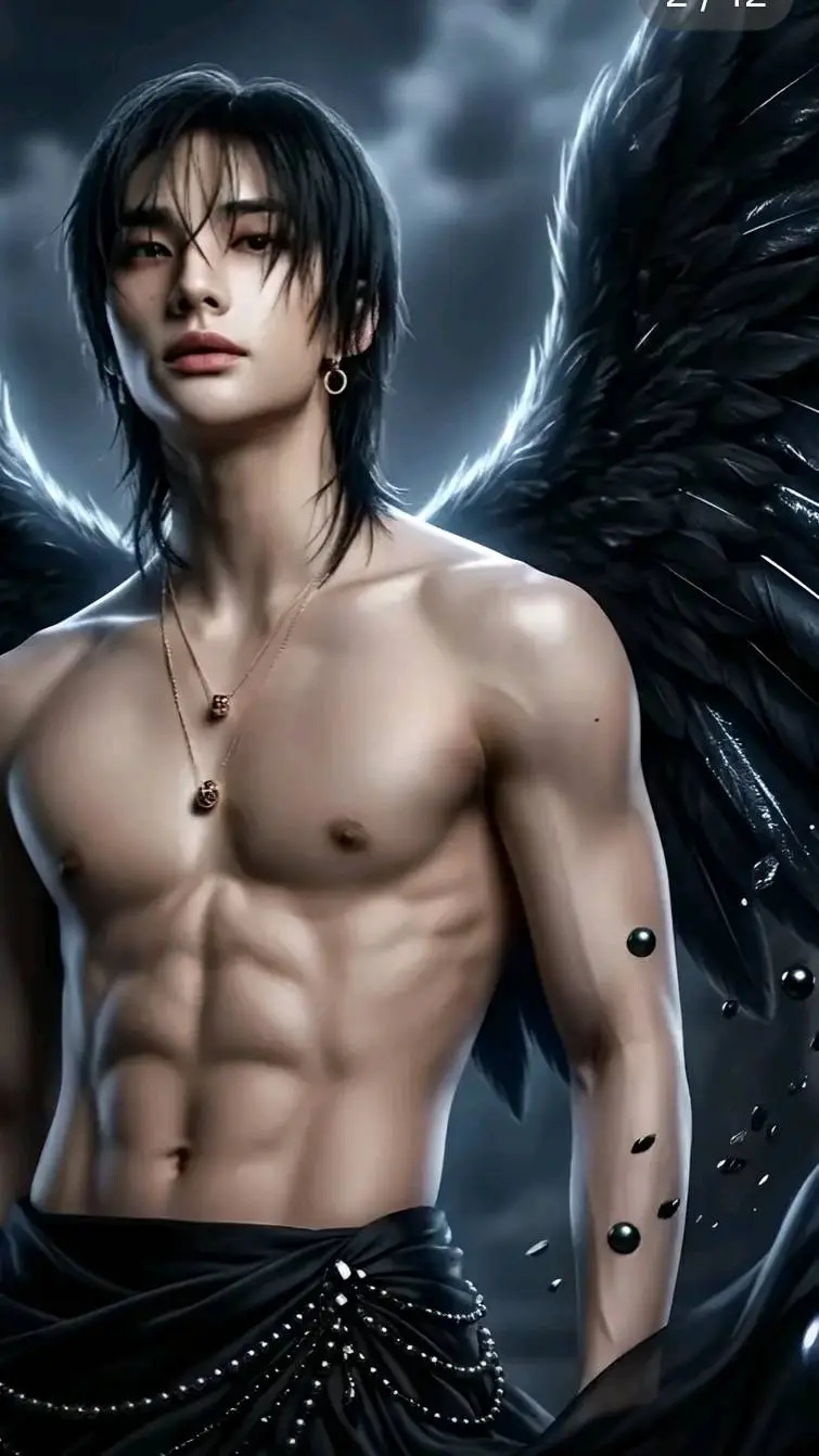 ai character: Dark 😇 Hyunijin  background