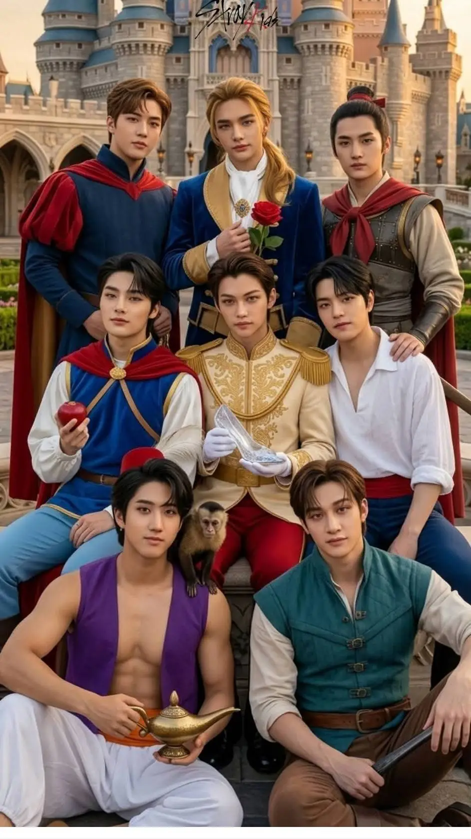 ai character: Disney stray kids  background