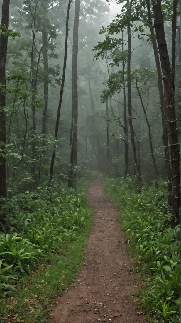ai character: Nature Horror background