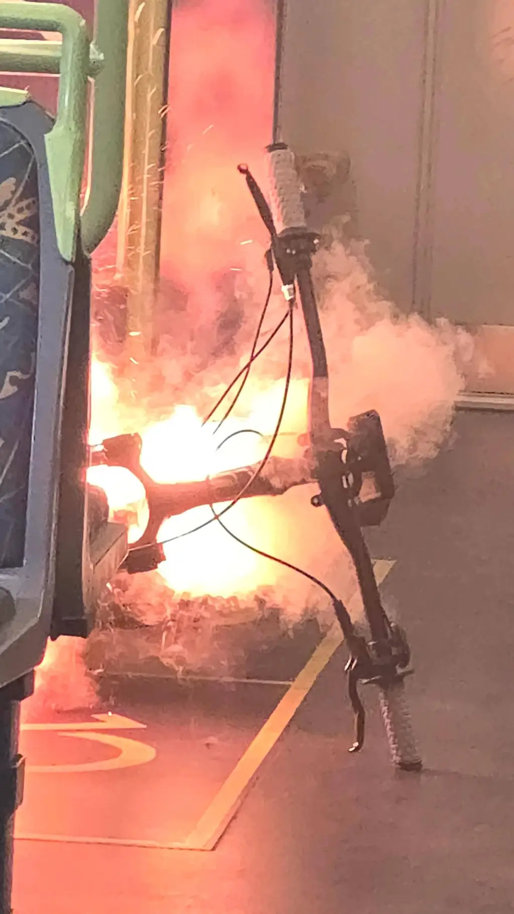 ai character: E-bike fire onboar background