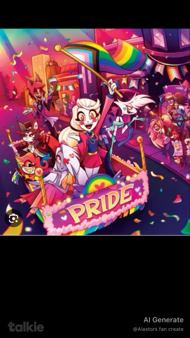 ai character: Hh pride month background