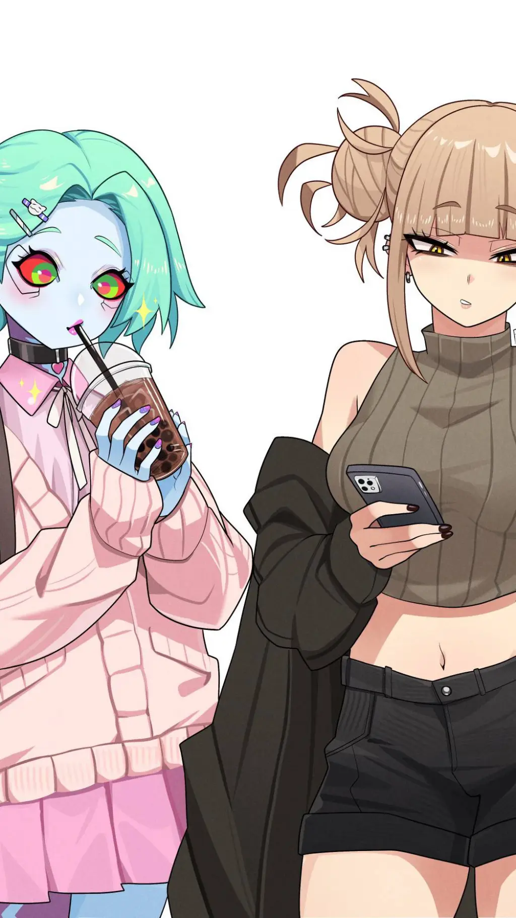 ai character: MHA x cyberpunk 2 background