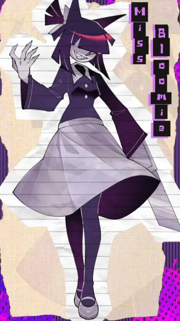 ai character: Miss Bloomie background