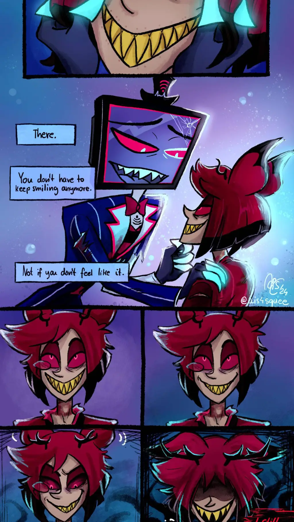 ai character: radiostatic(smlie) background