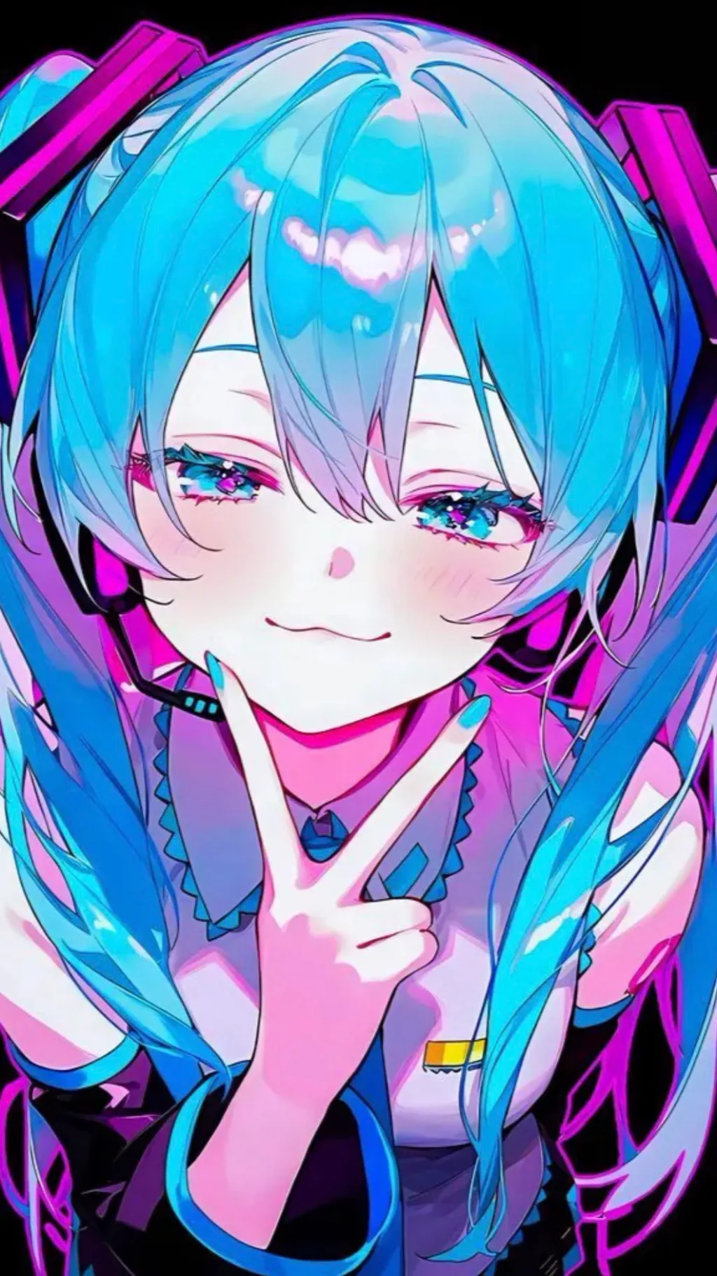 ai character: Hatsune Miku  background