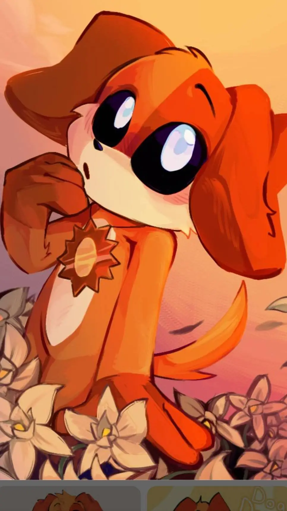 ai character: dog day background