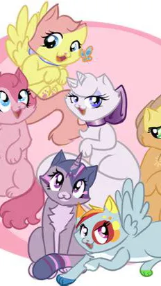 ai character: MLP FIM as cats background