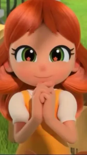ai character: Orange Amber background