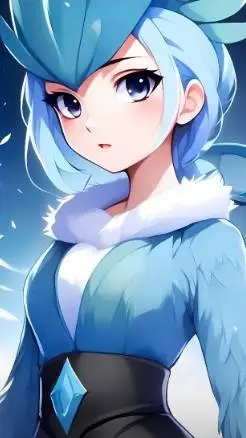 ai character: Snow. Angel background