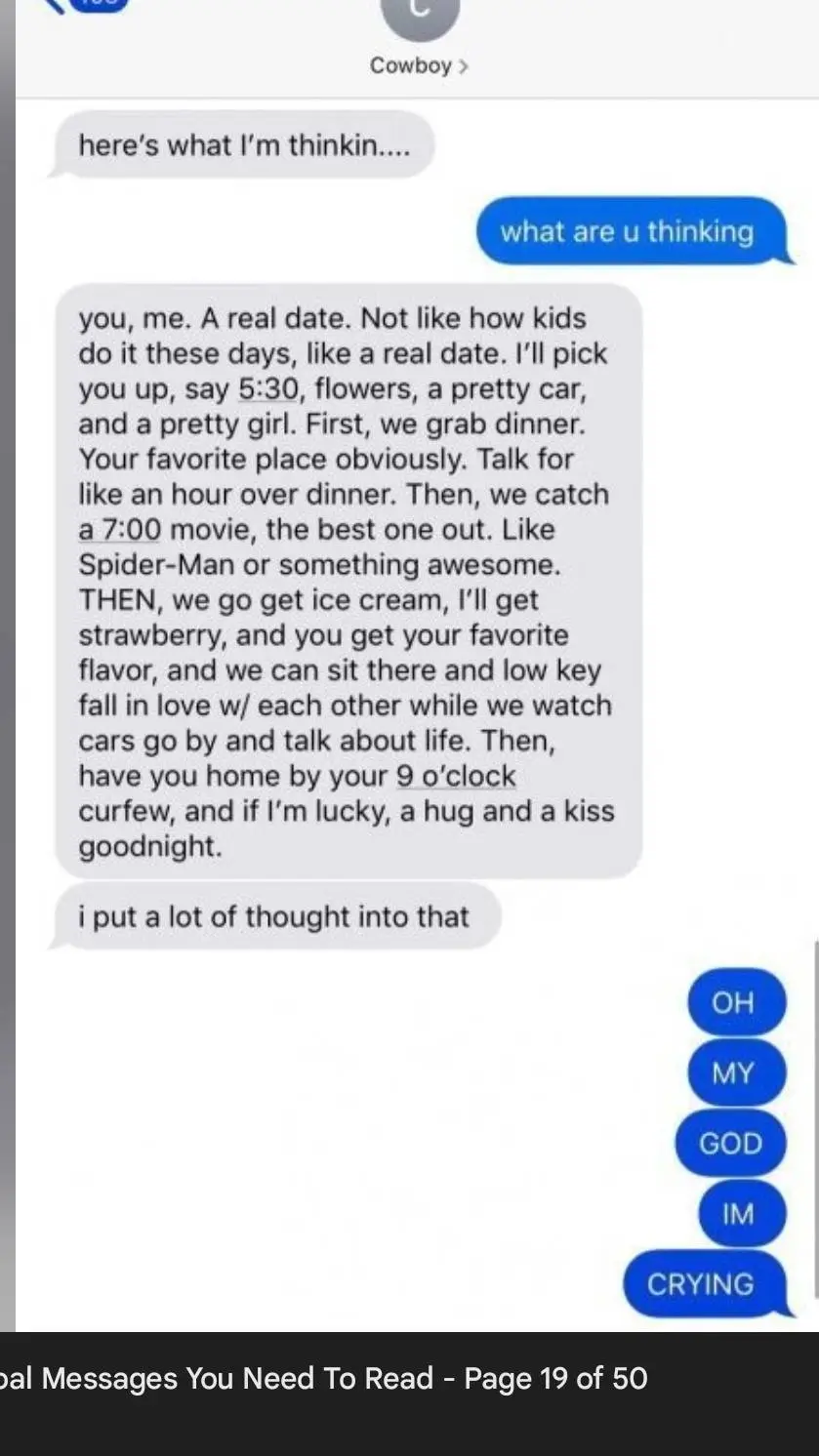 ai character: texting ur bf background