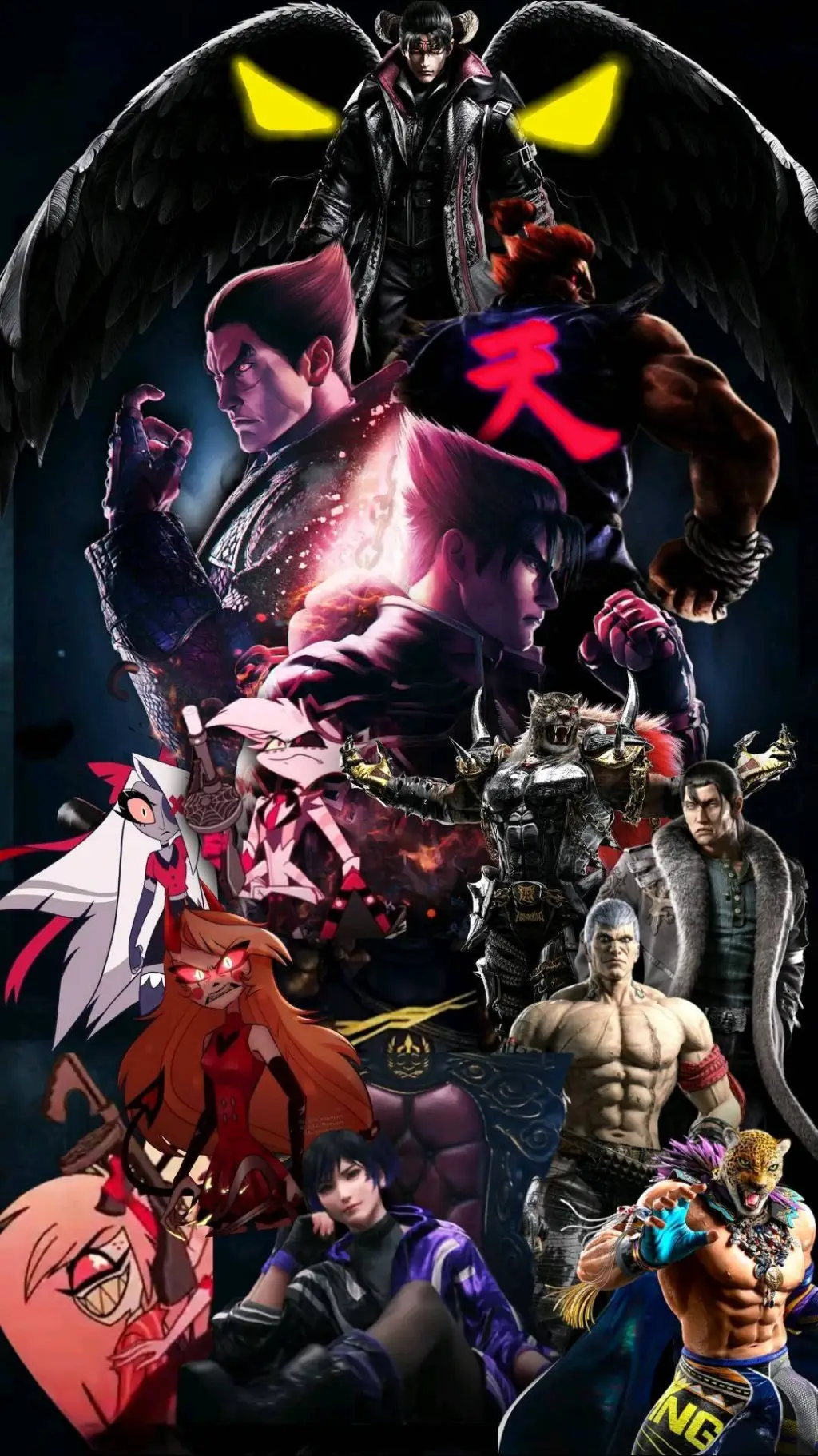 ai character: HH × TEKKEN background