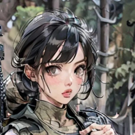 chat with ai character: Sexy soldier girl 