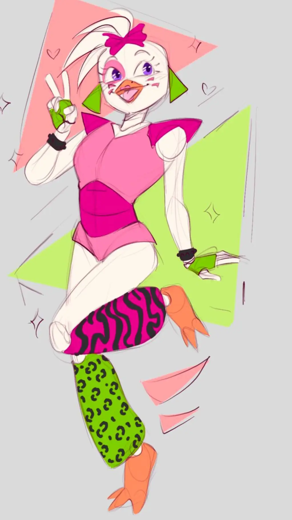 ai character: Glamrock Chica background