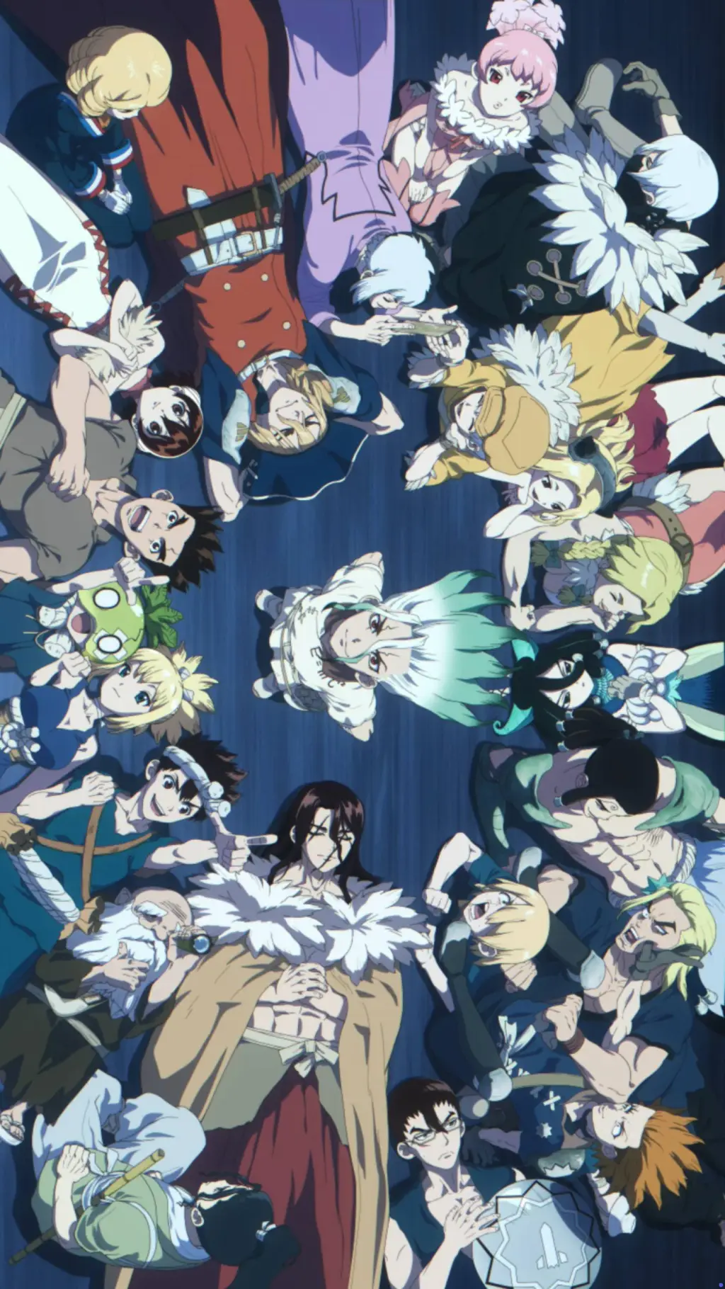 ai character: Dr Stone! background
