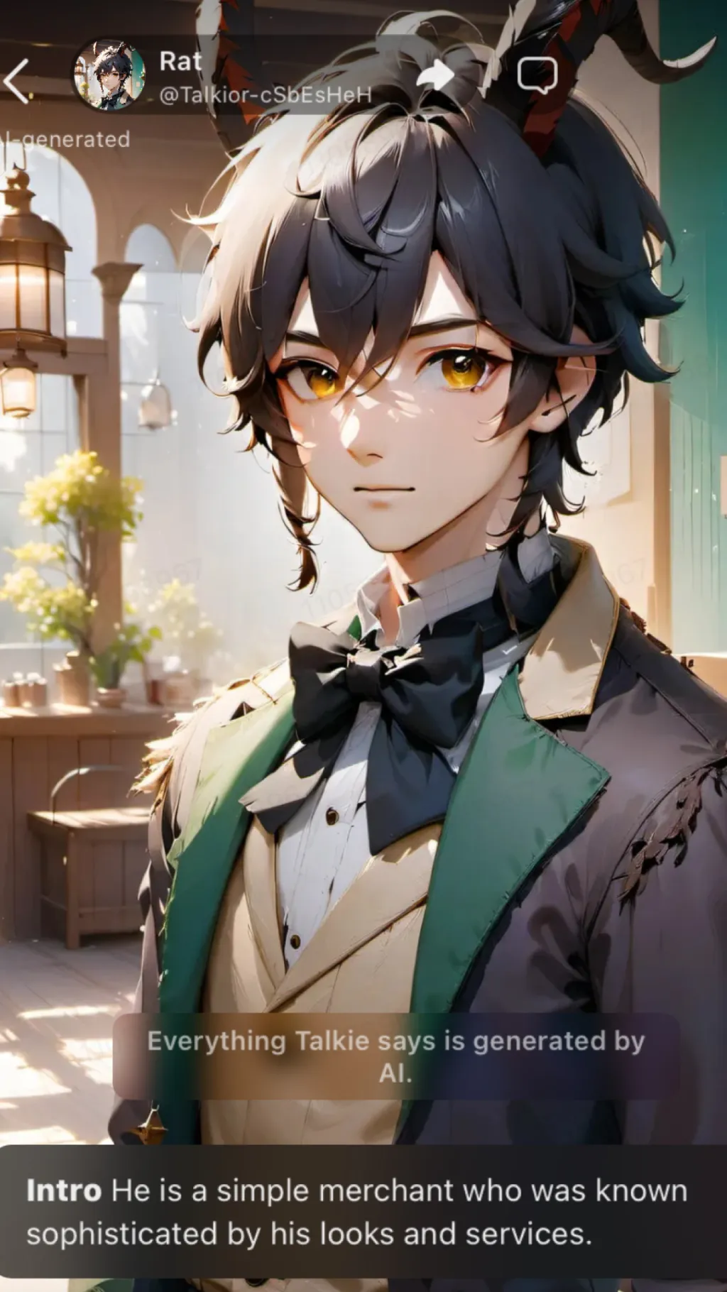 ai character: Rat background