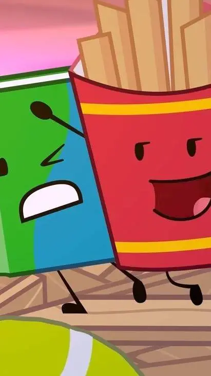 ai character: FRIES X BOOK(BFDI) background