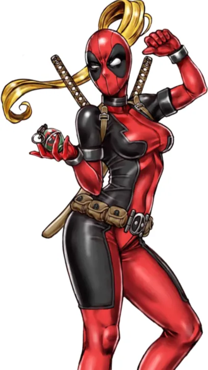 ai character: Lady Deadpool  background