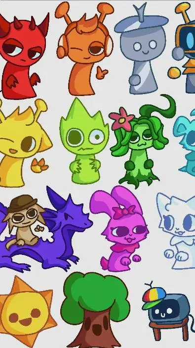 ai character: sprunki school!!!! background