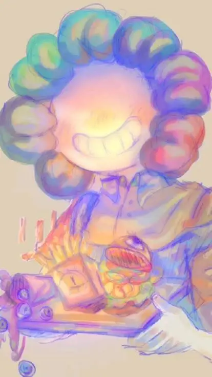 ai character: Flower background