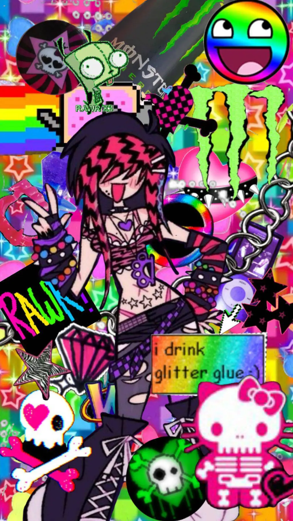 ai character: N and Uzi's kid!!! background