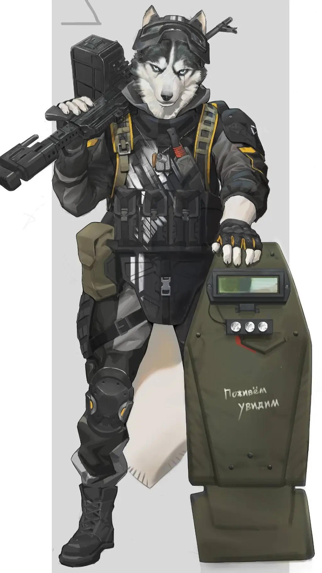 ai character: swat werewolf  background