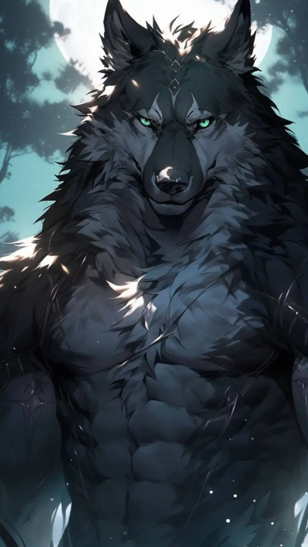 ai character: werewolf  background