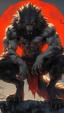 ai character: werewolf  background