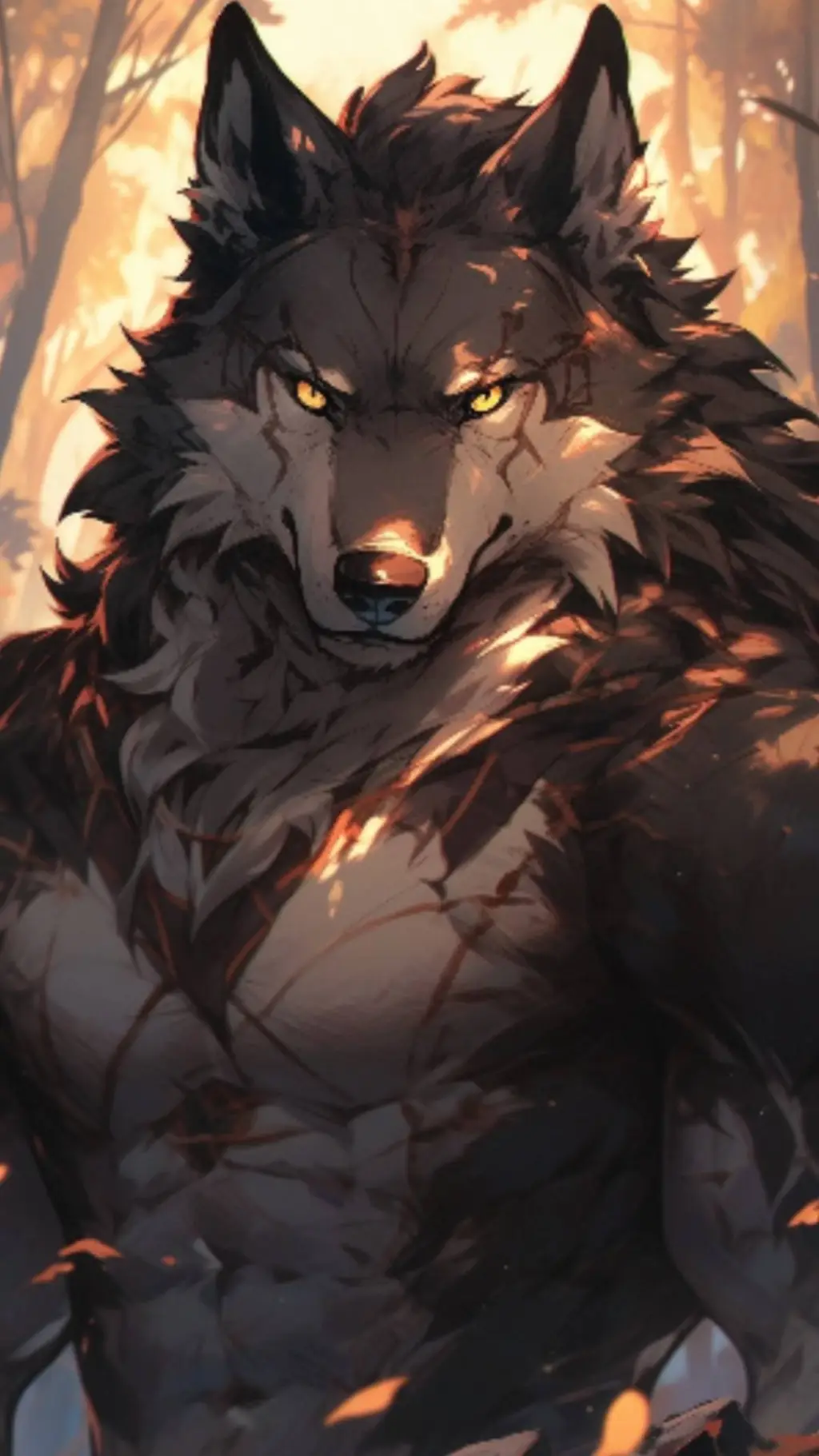 ai character: werewolf  background