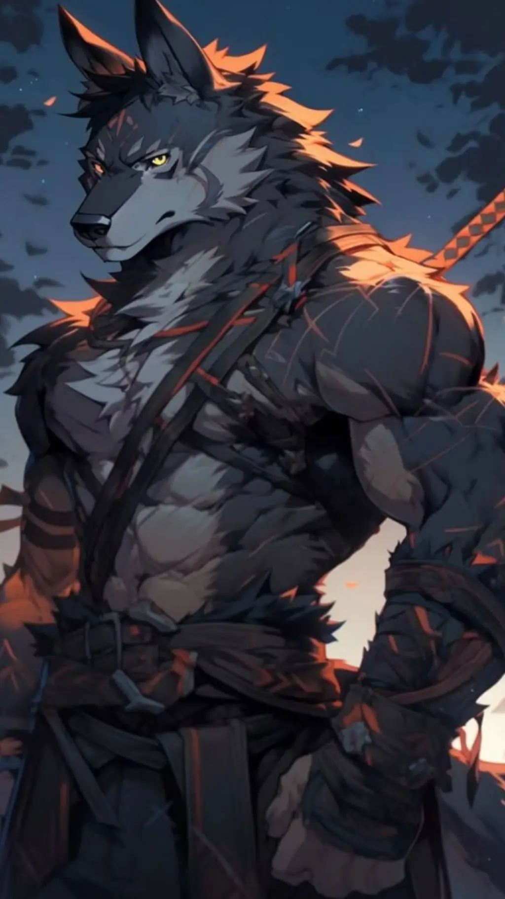 ai character: werewolf  background