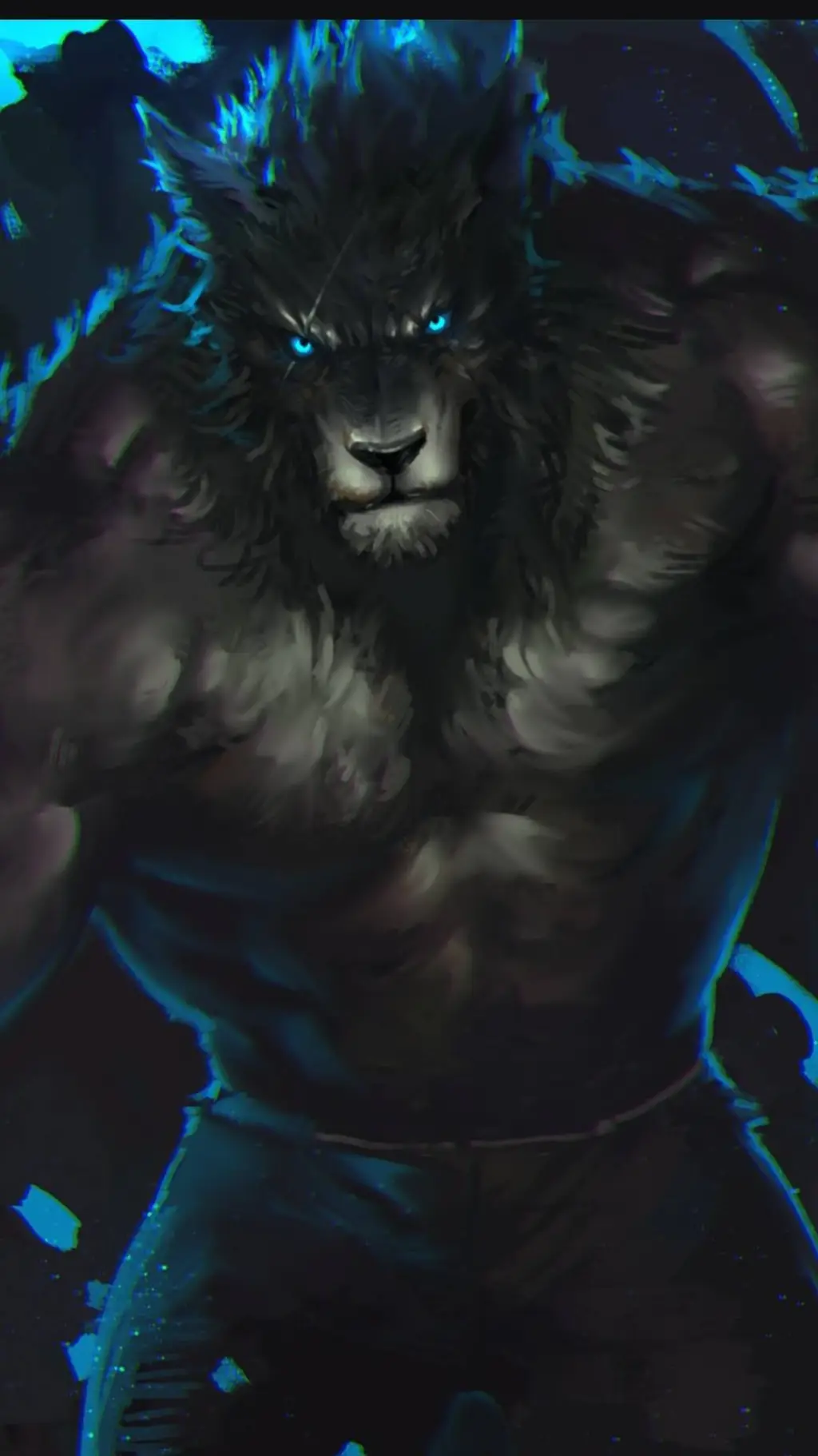 ai character: werewolf  background