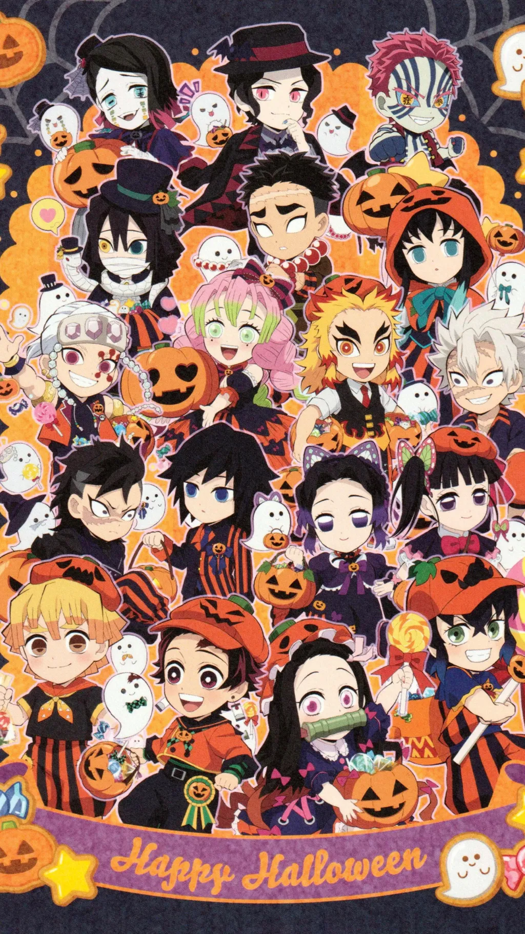 ai character: KNY Halloween🎃 background
