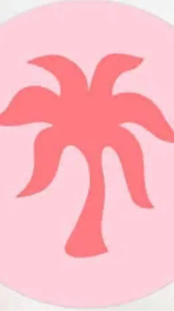 ai character: pink palm puff background