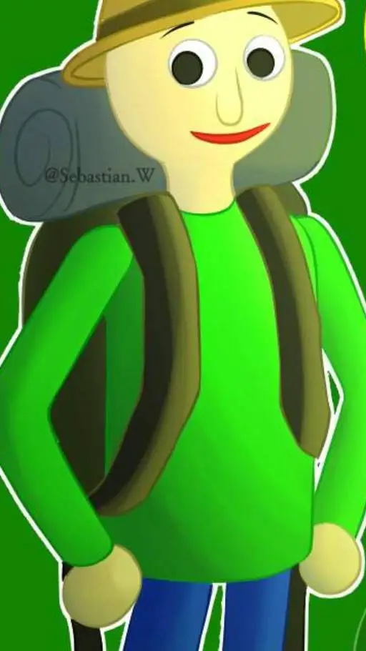 ai character: baldi& miss Circle background