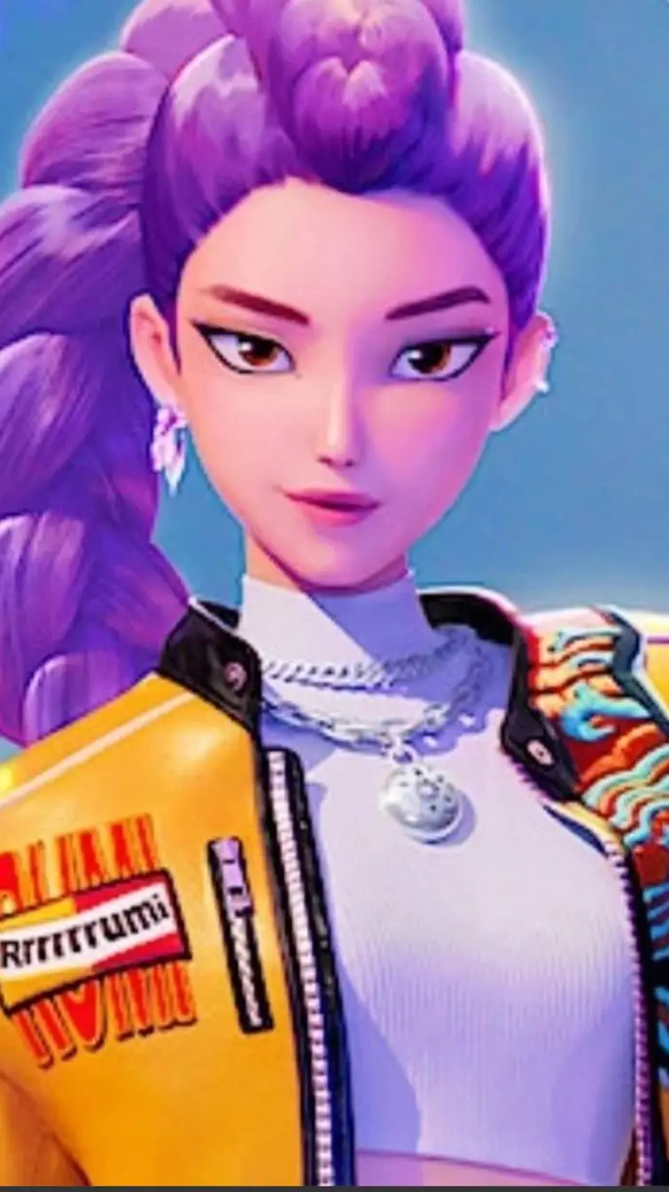 ai character: rumi and jinus kid background