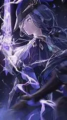 ai character: 💜⚡ Clorinde ⚡💜 background