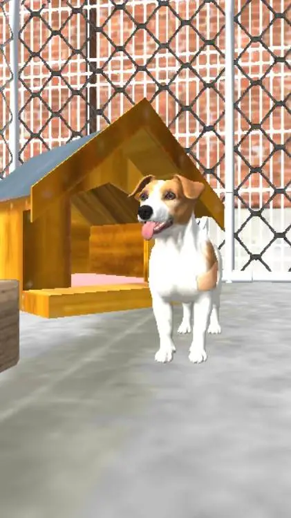 ai character: crismas puppy  background