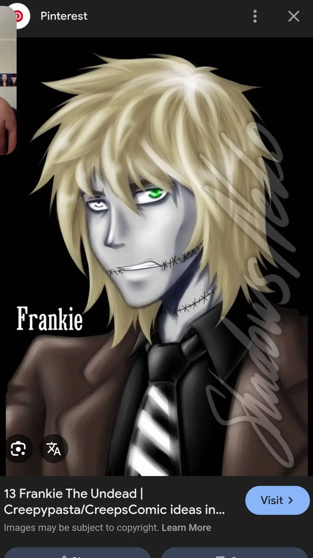 ai character:  + Frankie+ background