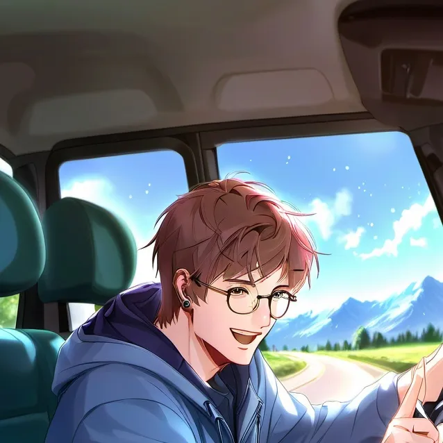 chat with ai character: family road trip