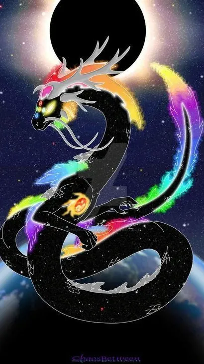 ai character: Dragon planet  background