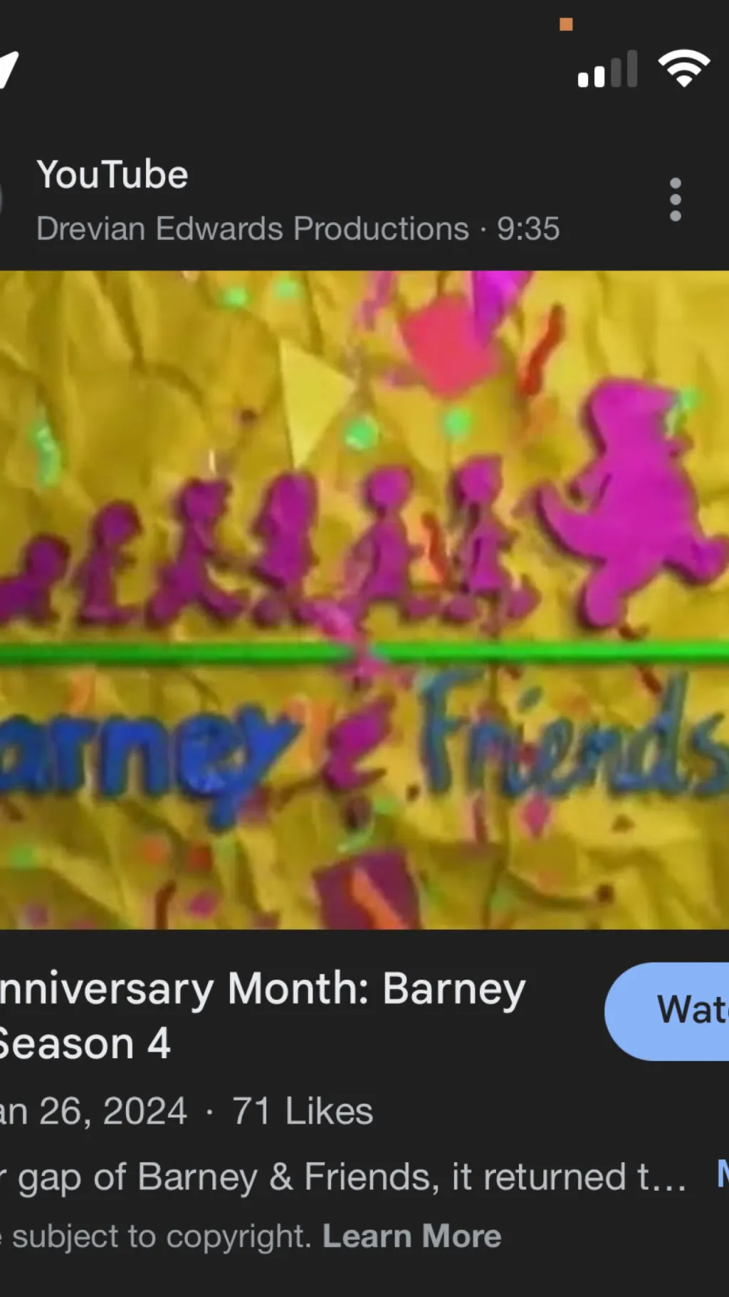 ai character: Barney and friends background