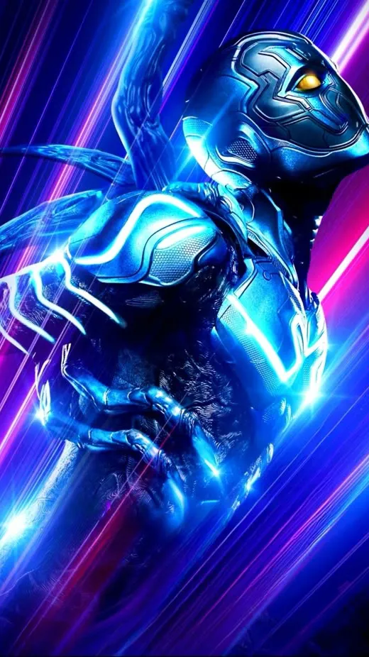 ai character: BLUE BEETLE: MOVIE background