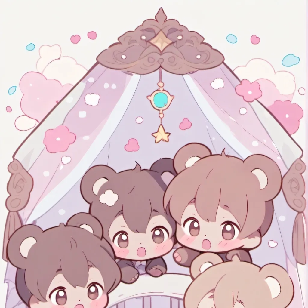 chat with ai character: 4 baby bears